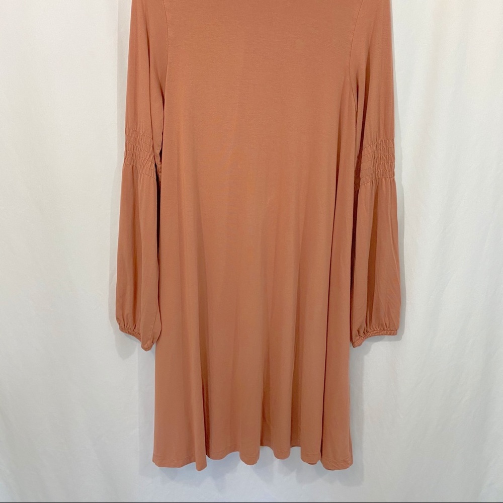 ASOS Blush Pink Keyhole Tie Boho Swing Dress - Picture 7 of 9